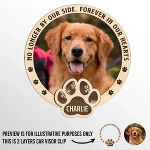 Photo personnalisée « Tu étais mon bonjour préféré » et « Mon au revoir le plus dur » - Clip de pare-soleil de voiture personnalisé commémoratif - Cadeau de condoléances pour les propriétaires d'animaux de compagnie et les amoureux des animaux