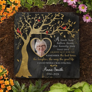 Photo personnalisée Une belle âme se souvient - Mémorial personnalisé Pierre commémorative carrée personnalisée - Cadeau de condoléances pour les membres de la famille