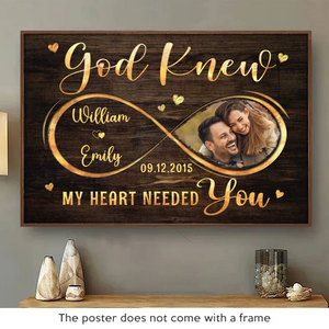Photo personnalisée « Tout de moi, tout de toi » - Affiche horizontale personnalisée pour couple - Cadeau pour mari et femme, anniversaire