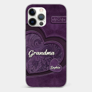 Coque de téléphone transparente personnalisée avec effet gonflable en 3D - Cadeaux d'anniversaire personnalisés pour maman et grand-mère - Grand-mère, ton amour m'a façonnée de manière durable