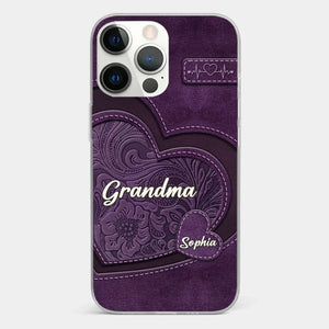 Coque de téléphone transparente personnalisée avec effet gonflable en 3D - Cadeaux d'anniversaire personnalisés pour maman et grand-mère - Grand-mère, ton amour m'a façonnée de manière durable