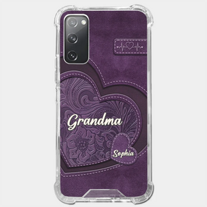 Coque de téléphone transparente personnalisée avec effet gonflable en 3D - Cadeaux d'anniversaire personnalisés pour maman et grand-mère - Grand-mère, ton amour m'a façonnée de manière durable