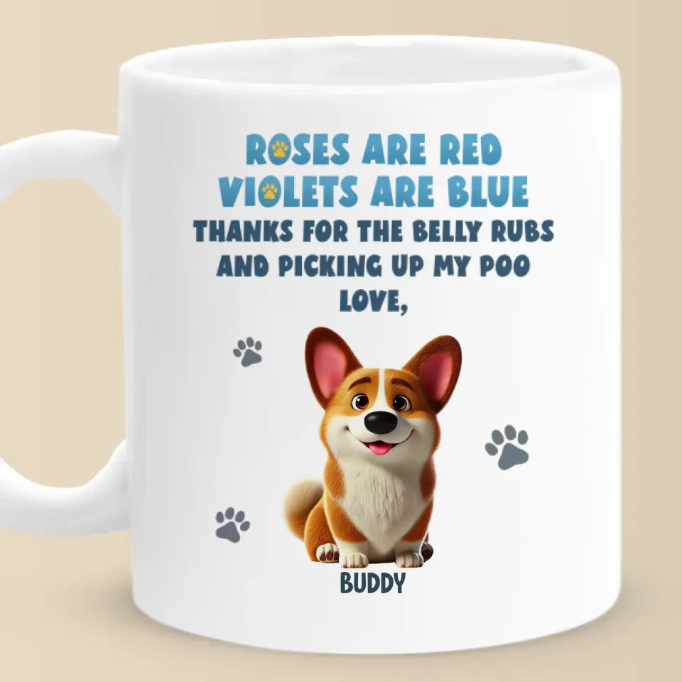 Les chiens font partie de la famille - Mug personnalisé pour chien - Cadeau pour les propriétaires et les amoureux des animaux