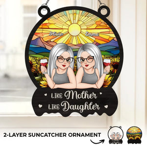 Telle mère, telle fille - Attrape-soleil personnalisé à suspendre à la fenêtre - Cadeau pour maman et fille