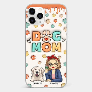La route vers mon cœur est remplie d'empreintes de pattes - Coque de téléphone transparente personnalisée avec effet gonflable 3D pour chien et chat - Cadeau pour propriétaires d'animaux et amoureux des animaux