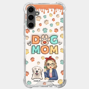 La route vers mon cœur est remplie d'empreintes de pattes - Coque de téléphone transparente personnalisée avec effet gonflable 3D pour chien et chat - Cadeau pour propriétaires d'animaux et amoureux des animaux
