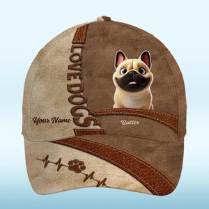 Tout ce dont vous avez besoin, c'est d'amour et d'un chien - Casquette personnalisée pour la famille, casquette classique à imprimé intégral - Cadeau pour papa, grand-père, propriétaires d'animaux, amoureux des animaux