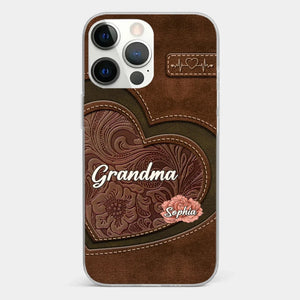 Her Love Blossoms In Every Season - Family Personalized Custom Clear Phone Case - Gift For Mom, Grandma