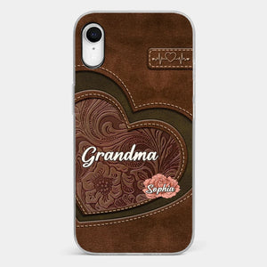 Her Love Blossoms In Every Season - Family Personalized Custom Clear Phone Case - Gift For Mom, Grandma