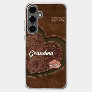 Her Love Blossoms In Every Season - Family Personalized Custom Clear Phone Case - Gift For Mom, Grandma