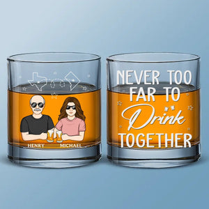 Ensemble dans l'esprit, même si nous sommes séparés - Verre à whisky personnalisé pour la famille - Cadeau pour les membres de la famille