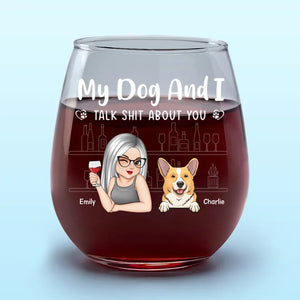 Mes animaux et mon vin font tout pour le mieux ! Verre à vin personnalisé pour chien et chat ! Cadeau pour les propriétaires et les amoureux des animaux.