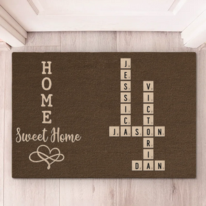 La maison, un lieu de réconfort - Tapis décoratif personnalisé pour la maison - Cadeau de pendaison de crémaillère pour les membres de la famille