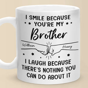 Custom Mug - Personalized Birthday Gifts For Brother, Sister, Family - My Brother, My Hero, My Forever Support