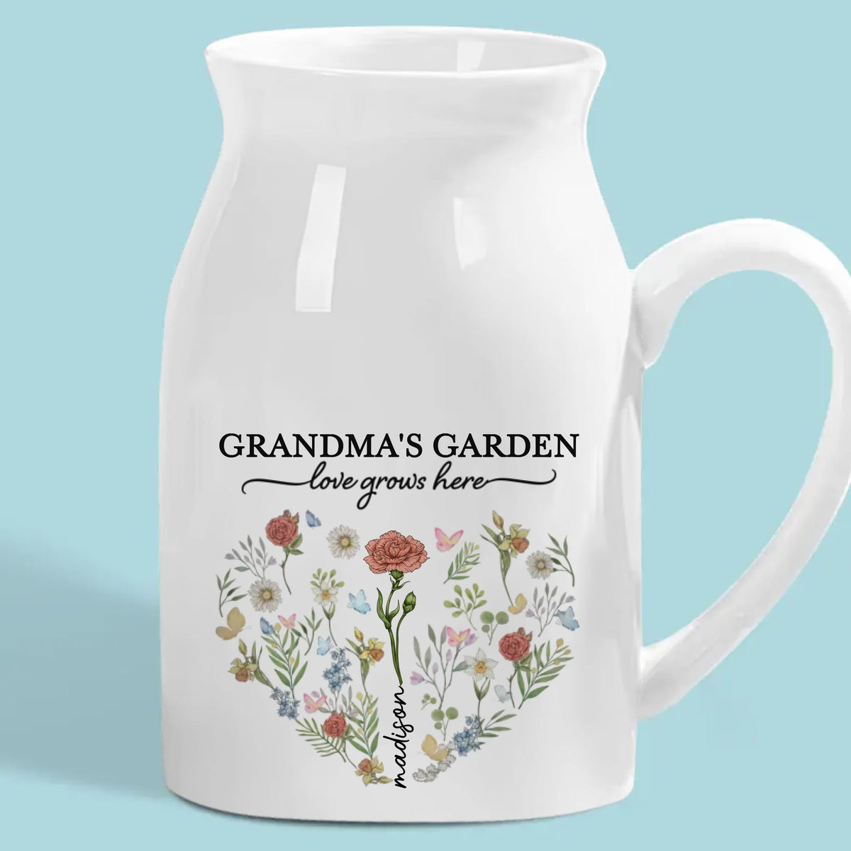 La vie ne vient pas avec un manuel, elle vient avec une mère - Vase à fleurs personnalisé pour la décoration intérieure de la famille - Cadeau de pendaison de crémaillère pour maman, grand-mère
