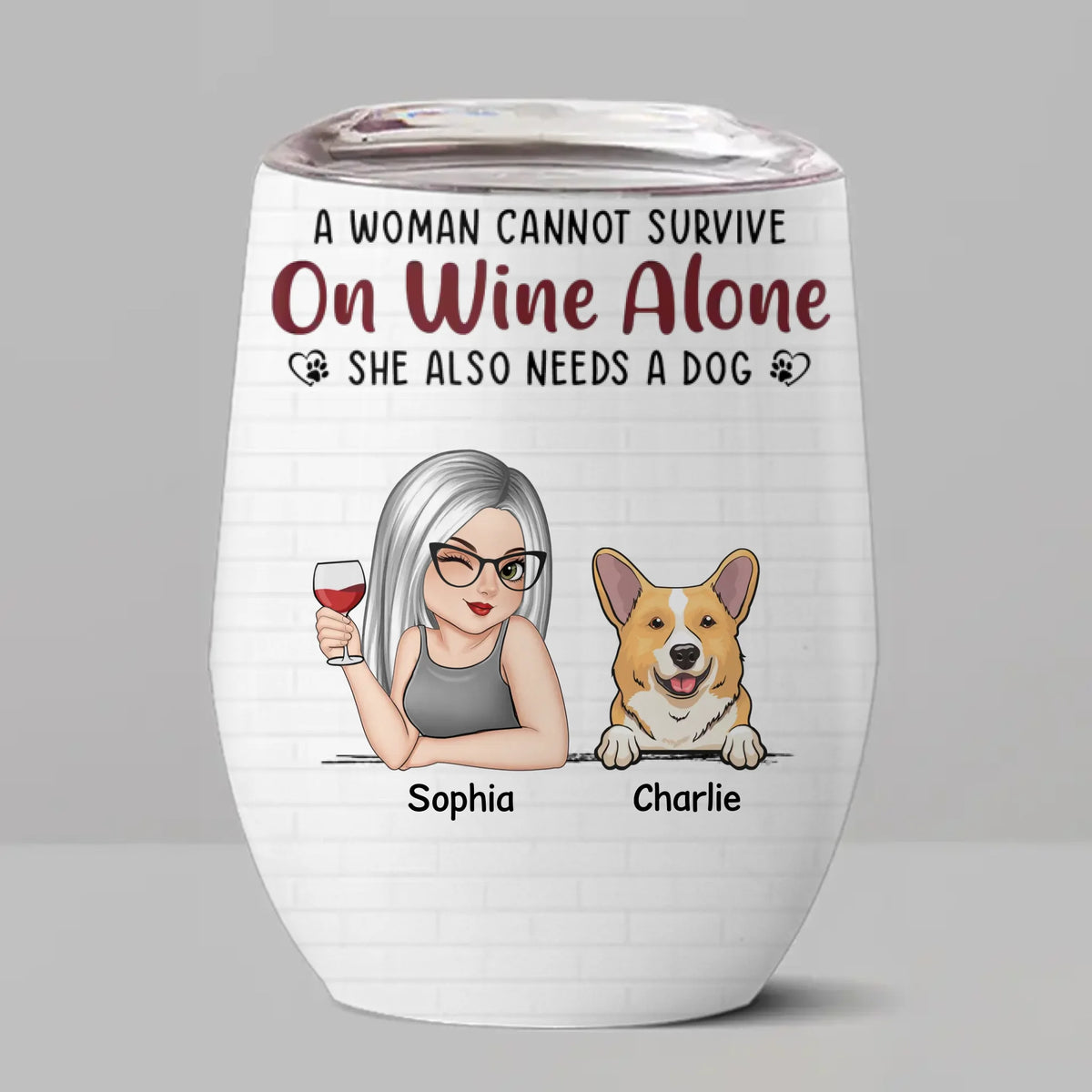 Le bonheur est un chiot chaleureux – Verre à vin personnalisé pour chien – Cadeau pour propriétaires et amoureux des animaux
