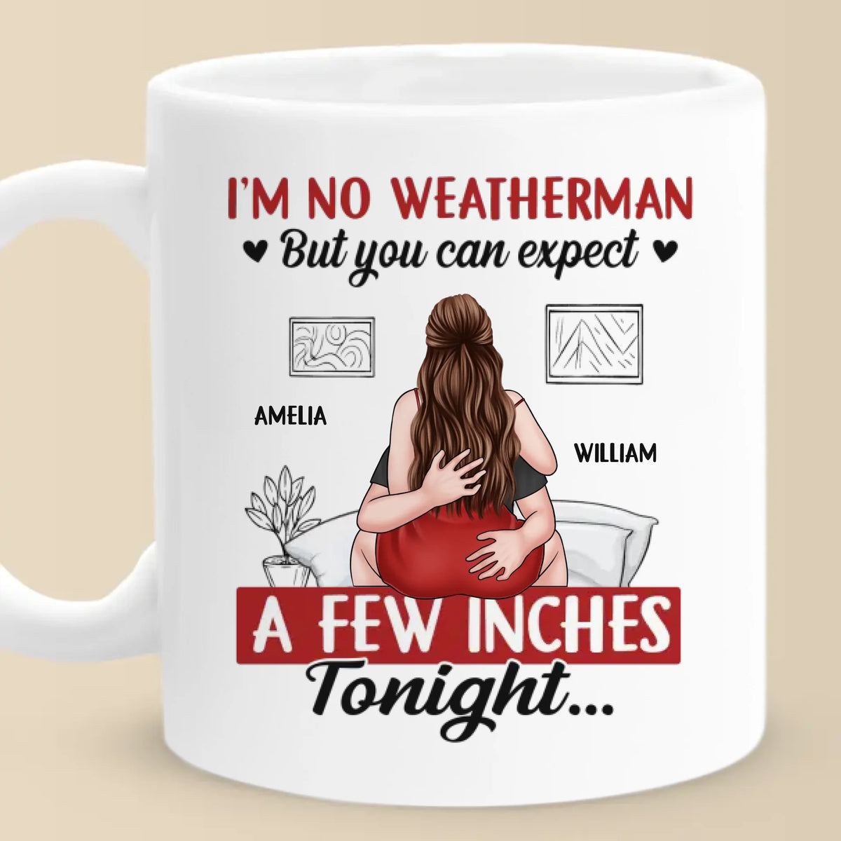 Un baiser est la poésie du cœur - Mug personnalisé pour couple - Cadeau pour mari et femme, anniversaire