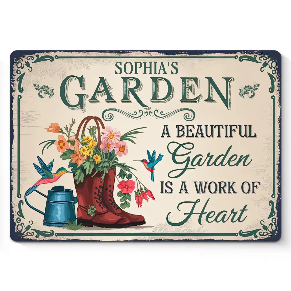 Là où les fleurs fleurissent, l'espoir aussi - Plaque en métal personnalisée pour la décoration intérieure - Cadeau pour vous-même, vos meilleurs amis, vos frères et sœurs, les membres de votre famille