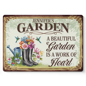Mon amour plante tout le jardin - Plaque en métal personnalisée pour la décoration intérieure de la famille - Cadeau pour vous-même, vos meilleurs amis, vos frères et sœurs, les membres de votre famille