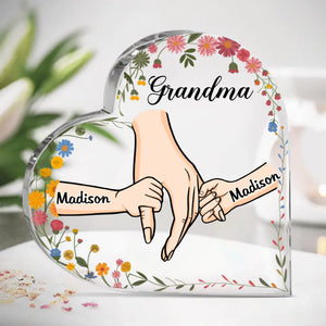 Tu es tout pour moi - Plaque acrylique personnalisée en forme de cœur - Cadeau pour maman, grand-mère