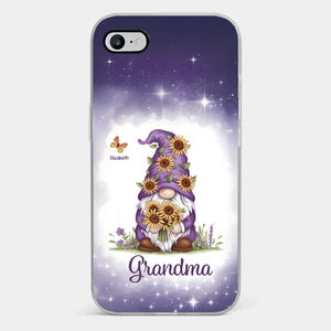 L'amour grandit mieux dans les bras de grand-mère - Coque de téléphone transparente personnalisée pour famille - Cadeau pour maman et grand-mère