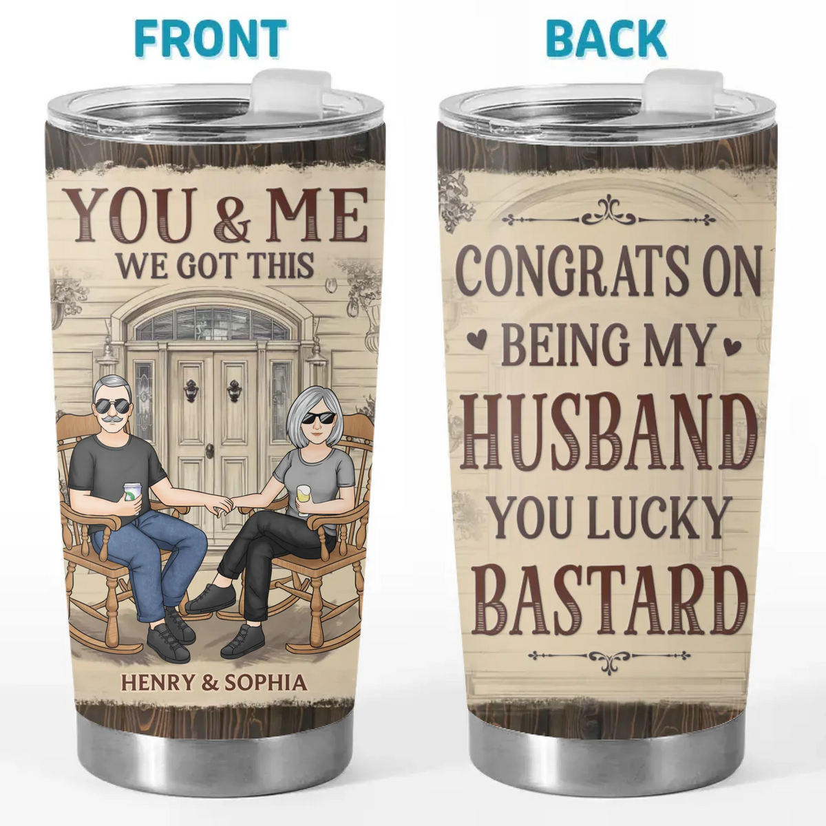 Mon cœur t'a reconnu dès le début - Verre personnalisé pour couple - Cadeau pour mari et femme, anniversaire