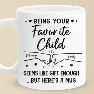 Coups de poing pour notre chemin à travers la vie, ensemble - Tasse personnalisée familiale - Cadeau pour maman, fille, fils