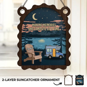 Créer des souvenirs et laisser des empreintes - Attrape-soleil personnalisé pour fenêtre - Cadeau pour vous-même, vos meilleurs amis, vos frères et sœurs, les membres de votre famille
