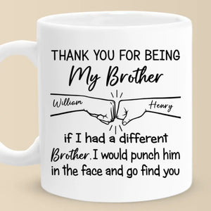 Je lui donnerais un coup de poing au visage et j'irais te chercher - Tasse personnalisée pour la famille - Cadeau pour les membres de la famille