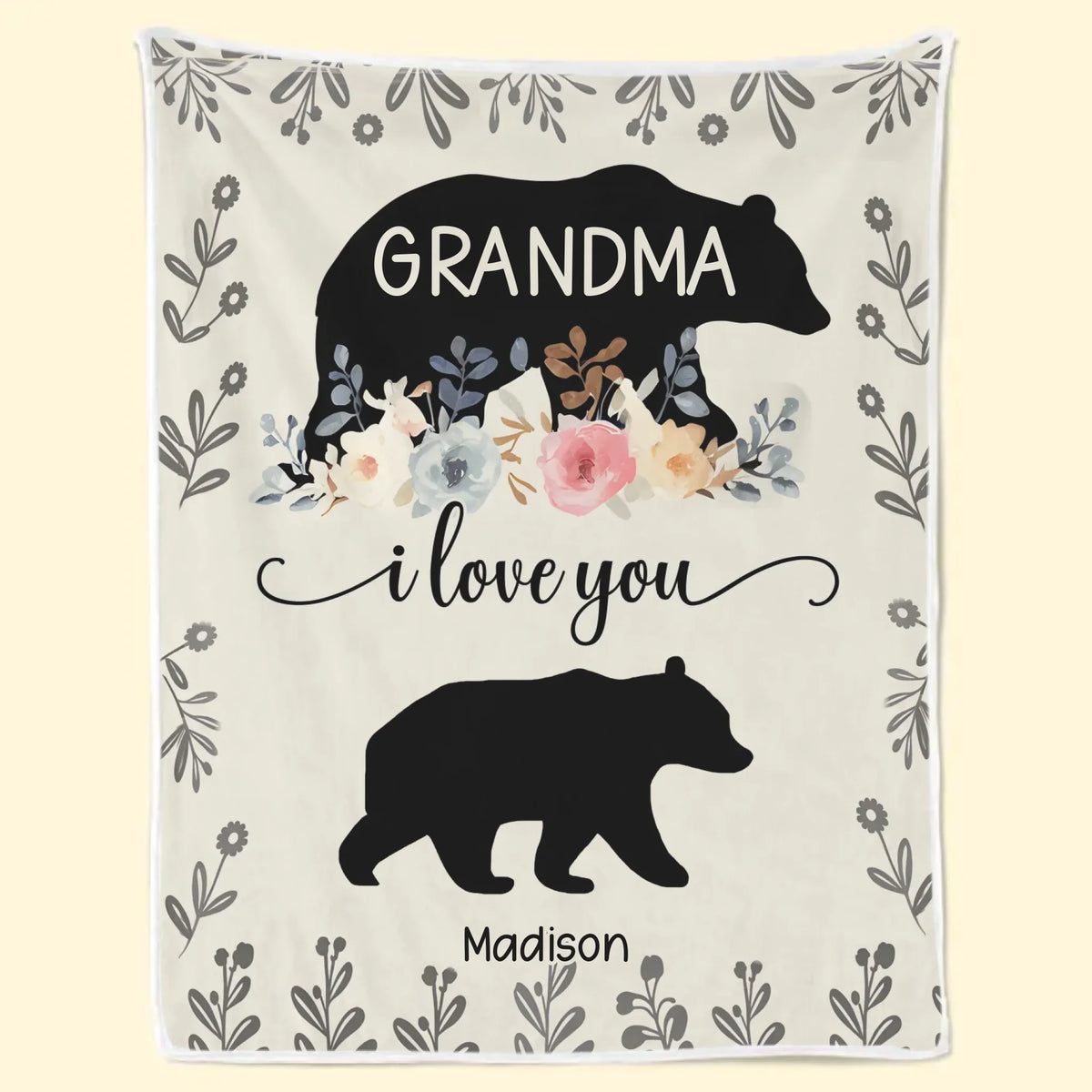 Son amour est un jardin d'émerveillement sans fin - Couverture familiale personnalisée - Cadeau pour maman, grand-mère