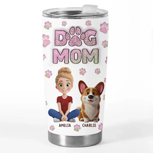 Maman à fourrure, toujours aimée - Gobelet personnalisé avec effet gonflable 3D imprimé pour chien et chat - Cadeau pour propriétaires et amoureux des animaux