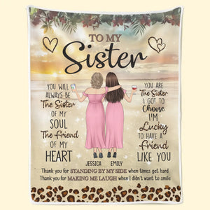 Tu es l'ami que mon cœur a choisi - Couverture personnalisée Bestie - Cadeau pour meilleures amies, BFF, sœurs