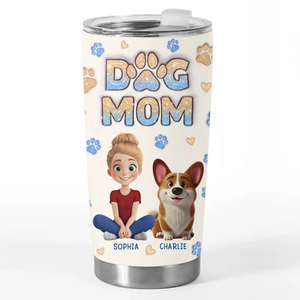 Quatre pattes, un cœur - Gobelet personnalisé avec effet gonflable 3D pour chien et chat - Cadeau pour propriétaires et amoureux des animaux