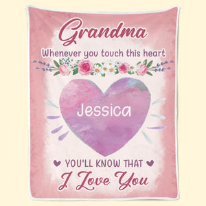 Son amour est le souvenir le plus chaleureux de mon cœur - Couverture personnalisée pour la famille - Cadeau pour maman, grand-mère