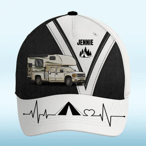 Parce que chaque camping mérite une touche d'élégance - Casquette de camping personnalisée, casquette classique à imprimé intégral - Cadeau pour les amateurs de camping