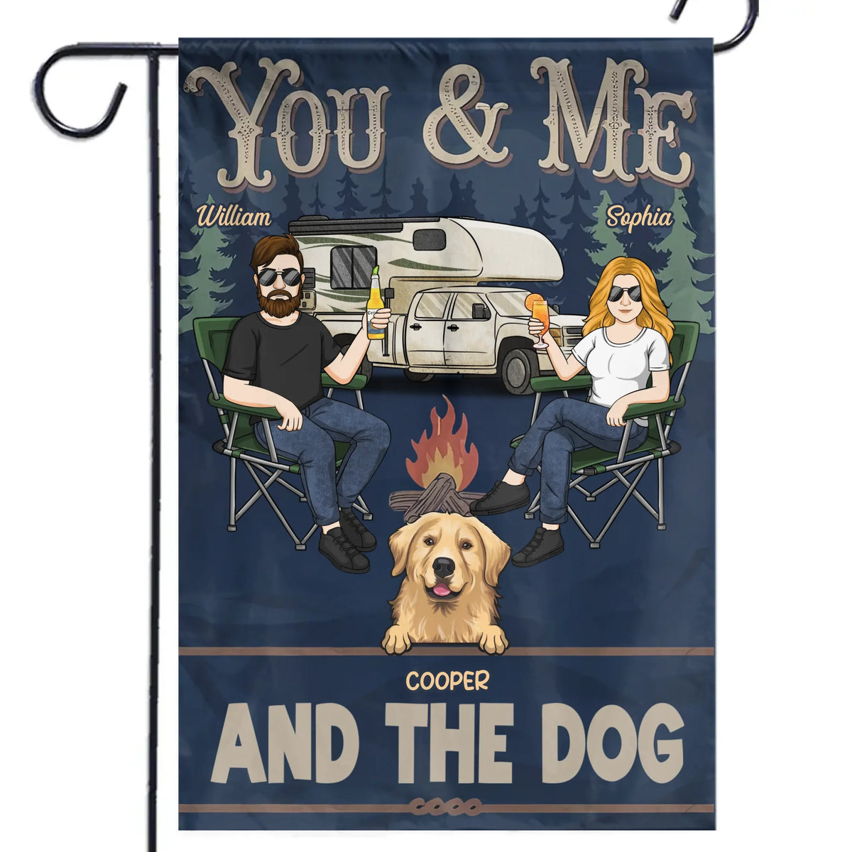 Uniquement nous, câlins et joie remuante – Drapeau personnalisé pour chien – Cadeau pour mari, femme, propriétaires d'animaux, amoureux des animaux