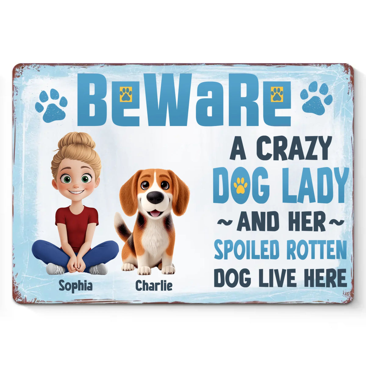 Parce que les mamans canines le font mieux ! Plaque en métal personnalisée pour décoration d'intérieur, motif chien ! Cadeau de pendaison de crémaillère pour propriétaires et amoureux des animaux.