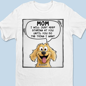 Le pouvoir du regard du chiot - T-shirt unisexe personnalisé pour chien, t-shirt premium, sweat à capuche - Cadeau pour propriétaires et amoureux des animaux