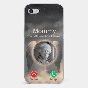 Photo personnalisée « Parce que leur amour continue de vous guider » – Étui de téléphone transparent personnalisé commémoratif – Cadeau de condoléances pour les membres de la famille