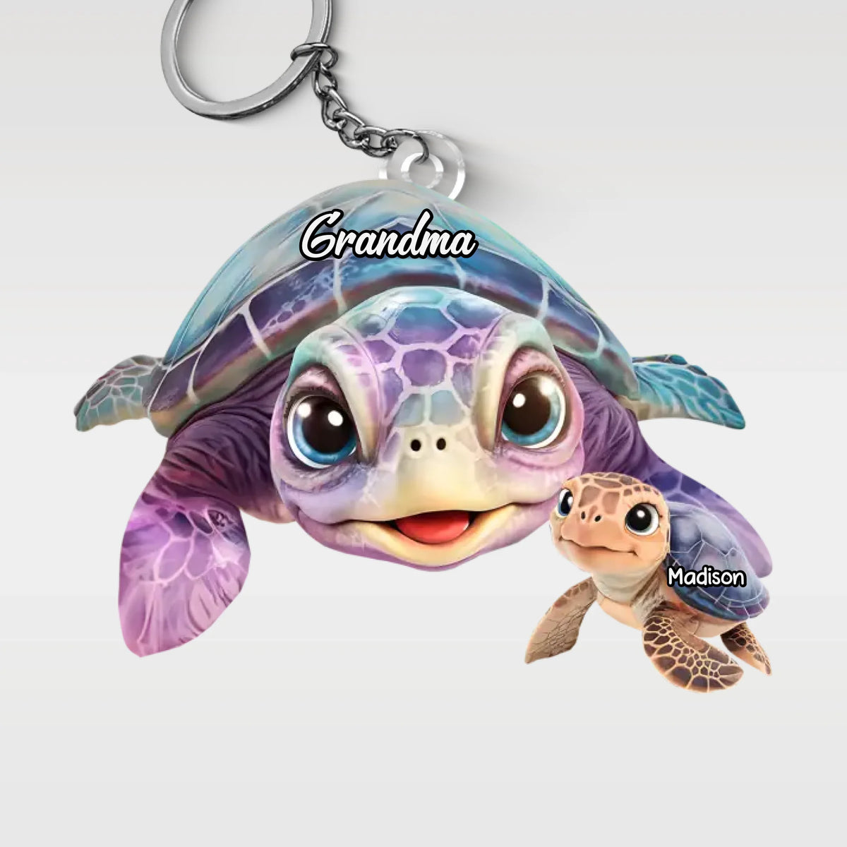 L'amour d'une grand-mère se propage lentement, mais dure toute une vie - Porte-clés personnalisé en acrylique de forme personnalisée pour la famille - Cadeau pour maman, grand-mère