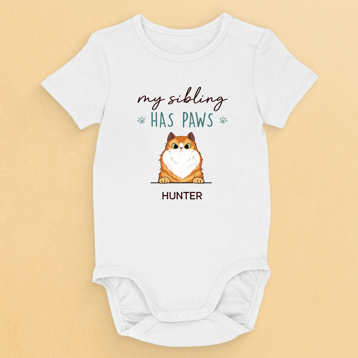 Mon frère a des pattes - Body bébé personnalisé avec chien - Cadeau de naissance, cadeau pour les propriétaires d'animaux et les amoureux des animaux