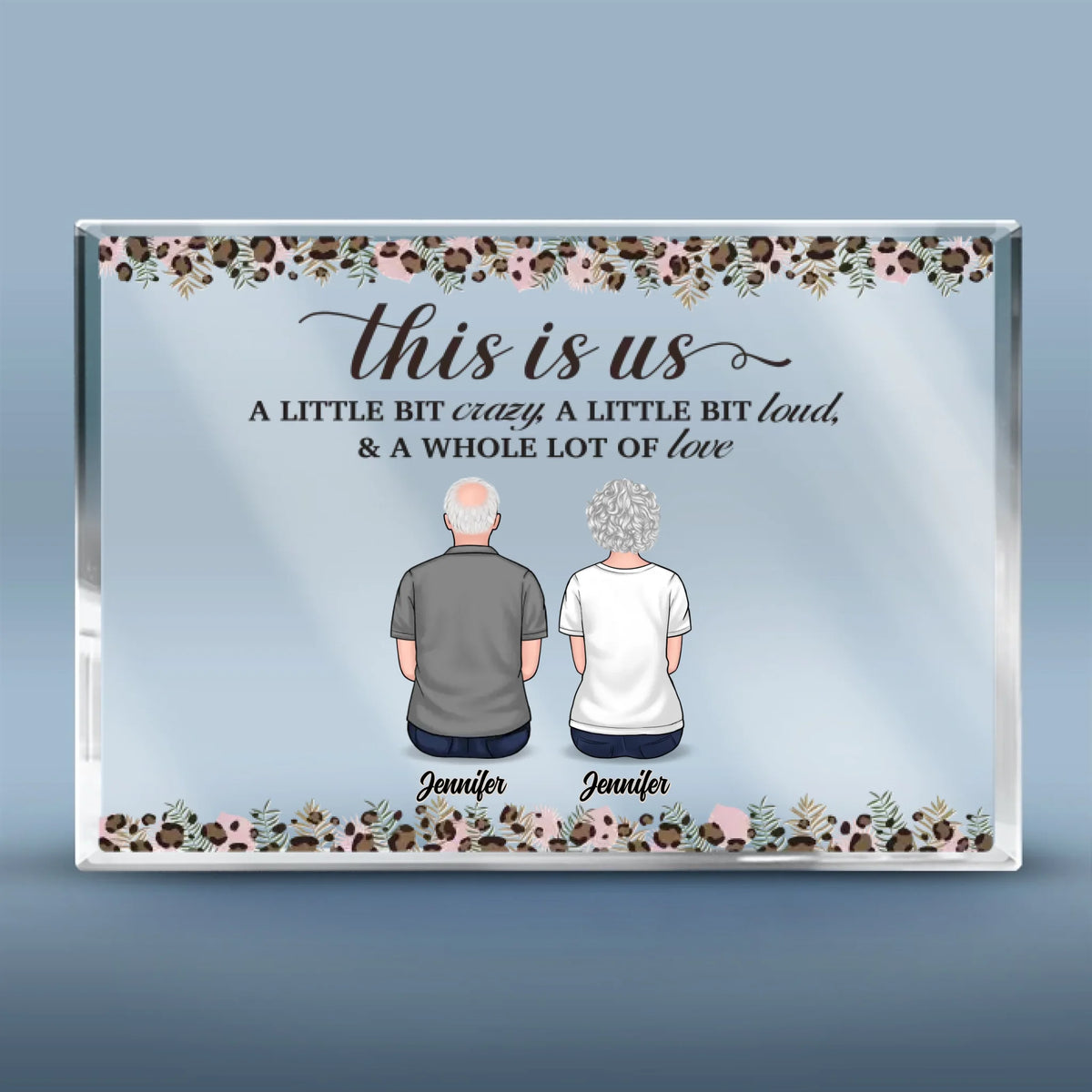 Ensemble, c'est un endroit magnifique où vivre - Plaque rectangulaire en acrylique personnalisée pour la famille - Cadeau pour les membres de la famille