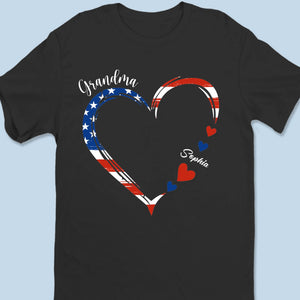 Grand-mère, un cadeau d'en haut ! T-shirt unisexe personnalisé pour la famille, t-shirt premium, sweat à capuche ! Cadeau d'anniversaire pour grand-mère, fête de l'indépendance, 4 juillet