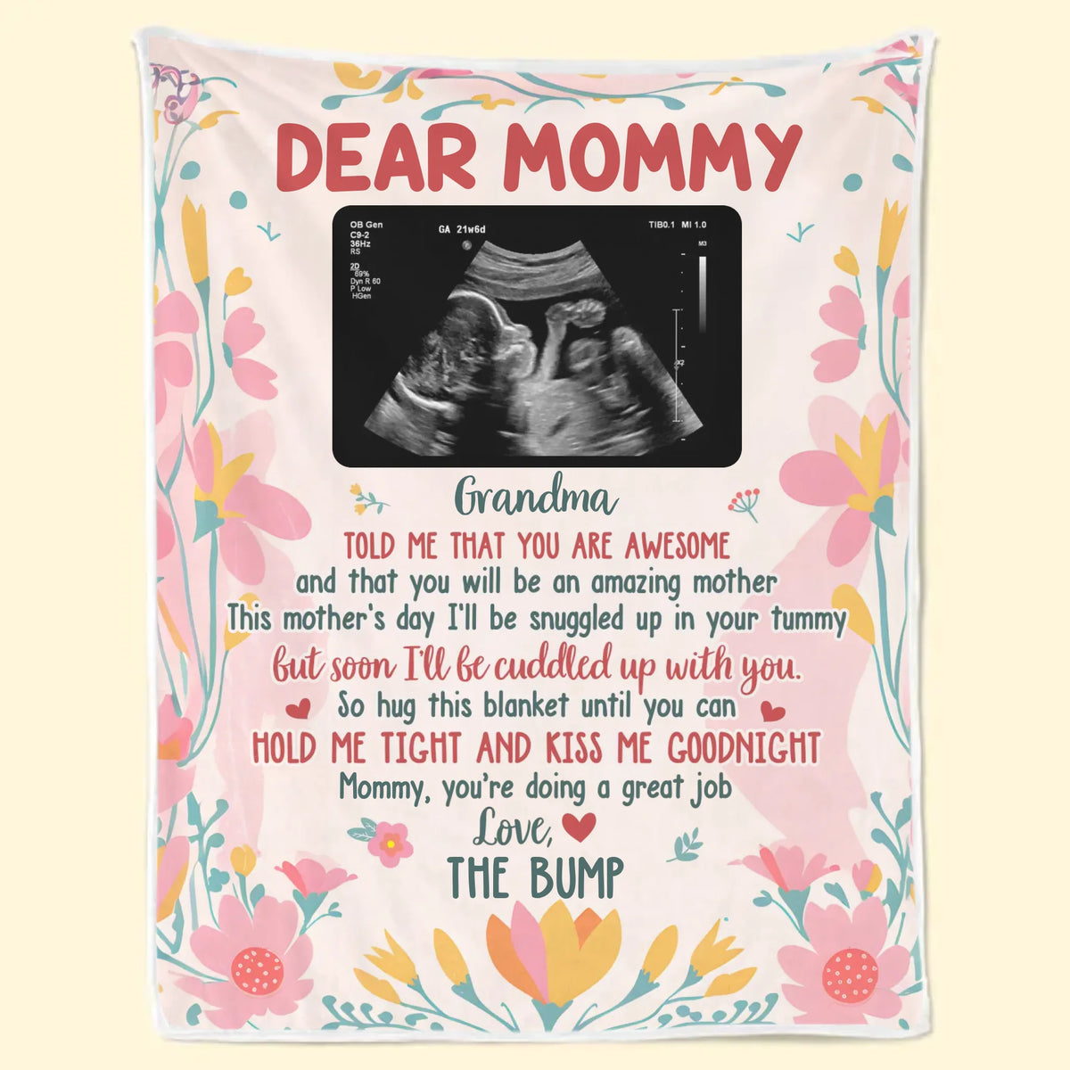 Couverture personnalisée avec photo, blottie contre toi, mon petit ventre ! Couverture personnalisée pour la famille ! Cadeau de naissance, cadeau pour la première maman