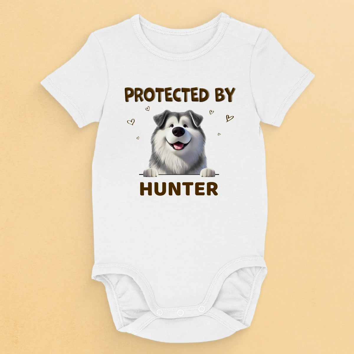 Mes chiens, mes gardiens - Body bébé personnalisé pour chien - Cadeau de naissance, cadeau pour propriétaires d'animaux et amoureux des animaux