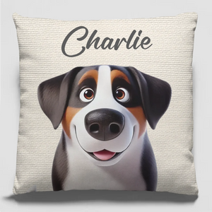 Impossible de se cacher de mon regard de chiot ! Coussin personnalisé pour chien et chat ! Cadeau pour propriétaires et amoureux des animaux
