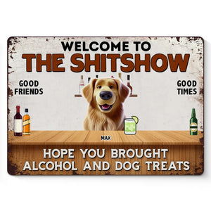 Welcome To My Station - Dog Personalized Custom Home Decor Metal Sign - House Warming Gift For Pet Owners, Pet Lovers
