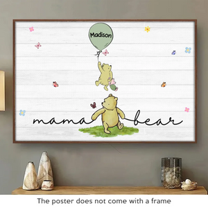 L'amour de grand-mère nous élève - Affiche horizontale personnalisée pour la famille - Fête des Mères, cadeau pour maman, grand-mère