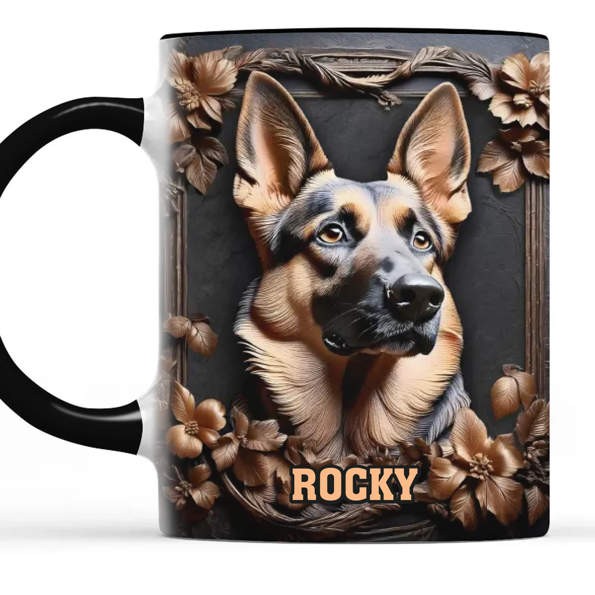 Fort, intelligent et toujours prêt - Mug personnalisé avec effet gonflable 3D imprimé pour chien - Cadeau pour propriétaires et amoureux des animaux