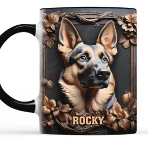 Fort, intelligent et toujours prêt - Mug personnalisé avec effet gonflable 3D imprimé pour chien - Cadeau pour propriétaires et amoureux des animaux